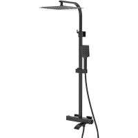 Товар: Душевая система Gappo G07-6 G2407-60 с термостатом Черная матовая - фото 1 Душевая система Gappo G07-6 G2407-60 с термостатом Черная матовая — фото 1, Душевые стойки