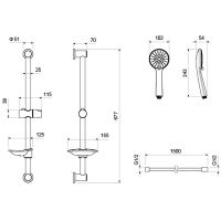 Комплект смесителей Aquatek Бетта AQ1130MB Черный матовый — фото 7, Смесители