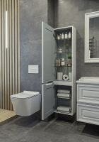 Шкаф пенал Caprigo Ponza 40 L 13550L-В231 подвесной Белый матовый — фото 2, Мебель для ванной