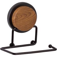 Держатель туалетной бумаги Fixsen Magic Wood FX-46010B Черный матовый — фото 1, Держатели туалетной бумаги