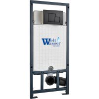 Инсталляция WeltWasser WW Marberg 507 SE BL 10000011216 для унитаза с Черной матовой клавишей смыва — фото 1, Инсталляции для унитазов