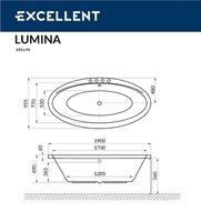 Товар: Акриловая ванна Excellent Lumina 190x95 WAEX.LUM19.LINE.BR с гидромассажем - фото 7 Акриловая ванна Excellent Lumina 190x95 WAEX.LUM19.LINE.BR с гидромассажем — фото 7, Ванны