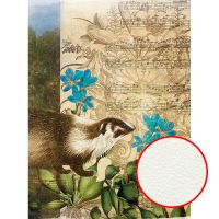 Фреска Ortograf Животные 7090 Фактура флок FLK Флизелин (2*2,7) Коричневый/Зеленый/Голубой, Животные/Цветы/Абстракция — фото 1, Фрески