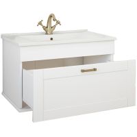 Тумба под раковину Sanflor Ванесса 75 С000005880 подвесная Белая матовая — фото 2, Тумбы под раковину