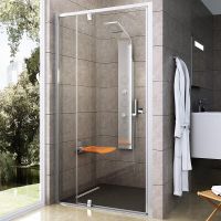 Душевая дверь Ravak Pivot PDOP2-120 03GG0C00Z1 профиль Хром ручка Хром стекло Transparent — фото 1, Распашные душевые двери