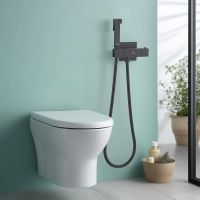 Гигиенический душ со смесителем Aquatek Либра с термостатом Черный матовый арт-AQ1028MB — фото 4, Гигиенические души