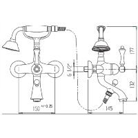 Товар: Смеситель для ванны Cezares Margot MARGOT-VDM-03/24-N Золото 24 карат - фото 2 Смеситель для ванны Cezares Margot MARGOT-VDM-03/24-N Золото 24 карат — фото 2, Смеситель для ванны