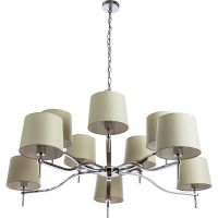 Люстра Divinare Soprano 1341/02 LM-10 Белая Хром — фото 1, Люстры