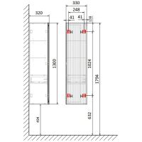 Товар: Шкаф пенал Jorno Strong 33 Str.04.130/P/A подвесной Антрацит - фото 12 Шкаф пенал Jorno Strong 33 Str.04.130/P/A подвесной Антрацит — фото 12, Пеналы для ванной комнаты