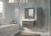 Тумба под раковину Bellezza Луиджи 100 4639217270423 подвесная Серая — фото 2, Тумбы под раковину