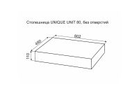 Столешница под раковину Velvex Unique Unit 80 st.UNI.80-630 Белый мрамор — фото 5, Столешницы под раковину