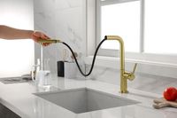 Смеситель для кухни Paulmark Neo Ne214419-SBG Светлое брашированное золото — фото 7, Смесители для кухни