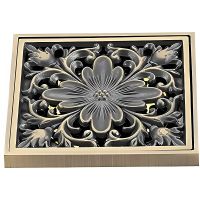 Душевой трап Gappo G81003-4 с решеткой Бронза — фото 1, Трапы для душа