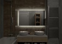 Зеркало Континент Trezhe 1200x700 ЗЛП533 с подсветкой с бесконтактным выключателем — фото 7, Зеркала в ванную комнату