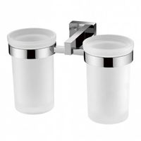 Стакан для зубных щеток Aquanet 4784D 189298 двойной Хром — фото 1, Стаканы для зубных щеток