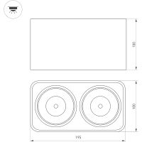 Потолочный светильник Arlight Cubus 036058 Белый — фото 4, Светильники