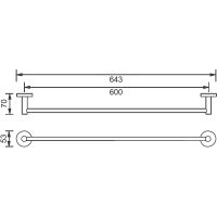 Полотенцедержатель Aquanet 4524MB 241917 Черный матовый — фото 2, Полотенцедержатели