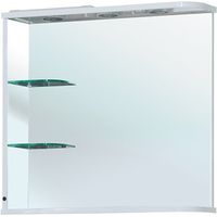 Зеркало Bellezza Рио 70 L 4613611062013 с подсветкой Белое — фото 1, Зеркала в ванную комнату