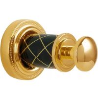 Крючок Boheme Murano 10906-B-G Золото Черный — фото 1, Крючки для полотенец