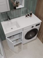 Тумба с раковиной Orange Kandy 110 L OPKD-110TUW+RAL Белый глянец — фото 3, Тумбы с раковиной