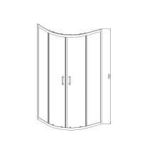 Душевой уголок Vincea Alpha 90x90 VSQ-3AL900MT профиль Хром стекло текстурное — фото 9, Душевые уголки четверть круга