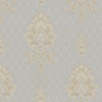 Обои Bernardo Bartalucci Renzo 84166-5 Винил на флизелине (1,06*10,05) Серый, Дамаск — фото 1, Обои для стен