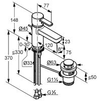 Смеситель для раковины Kludi Zenta XL 382600575 Хром — фото 8, Смесители