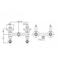 Смеситель для душа Cezares First FIRST-D-03/24-Bi Золото 24 карат — фото 3, Смеситель для душа
