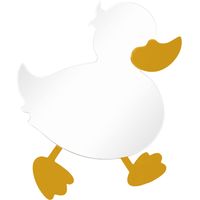 Зеркало Creavit Ducky DC30035-A детское Желтое — фото 1, Зеркала в ванную комнату