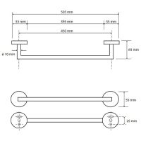 Полотенцедержатель Bemeta Omega 104204022 Хром — фото 2, Полотенцедержатели