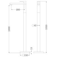 Смеситель для раковины Abber Daheim AF8241 Хром — фото 2, Смесители напольные