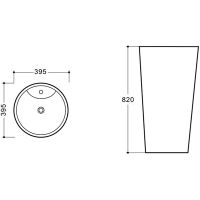 Товар: Раковина Vincea VBS-2P201 Белая - фото 3 Раковина Vincea VBS-2P201 Белая — фото 3, Раковины напольные