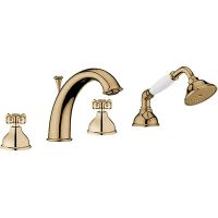 Смеситель на борт ванны Webert Ottocento OT730101065 Бронза — фото 1, Смесители