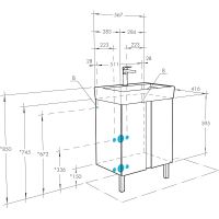 Товар: Тумба под раковину Aquaton Кантри 60 1A257401AHB20 Белая глянцевая Дуб верона - фото 8 Тумба под раковину Aquaton Кантри 60 1A257401AHB20 Белая глянцевая Дуб верона — фото 8, Мебель для ванной