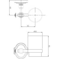 Стакан для зубных щеток Bronze de Luxe Royal R25206 Бронза — фото 3, Стаканы для зубных щеток
