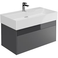 Товар: Тумба под раковину Kerama Marazzi Logica 90 LOG.90.2\ST подвесная Стальной серый - фото 2 Тумба под раковину Kerama Marazzi Logica 90 LOG.90.2\ST подвесная Стальной серый — фото 2, Мебель для ванной