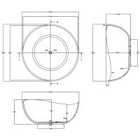 Ванна из полиэфирной смолы Abber Kristall 150х150 AT9705Koralle Розовая без гидромассажа — фото 6, Ванны