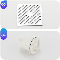 Душевой трап Gappo G81050 с решеткой Хром — фото 13, Трапы для душа