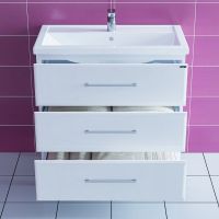 Товар: Тумба под раковину СанТа Омега 80 207006 Белая - фото 4 Тумба под раковину СанТа Омега 80 207006 Белая — фото 4, Мебель для ванной