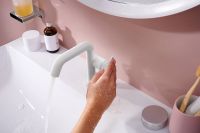 Товар: Смеситель для раковины Hansgrohe Tecturis S 73320700 Белый матовый - фото 2 Смеситель для раковины Hansgrohe Tecturis S 73320700 Белый матовый — фото 2, Смесители для раковины