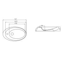 Раковина-чаша Guralvit Arya 70 AR25MUL01 Белая — фото 4, Раковины