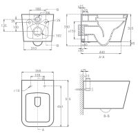 Товар: Унитаз Hansmann keramik Kvadro УНИ0003 подвесной Белый с сиденьем Микролифт - фото 2 Унитаз Hansmann keramik Kvadro УНИ0003 подвесной Белый с сиденьем Микролифт — фото 2, Унитазы