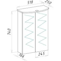 Товар: Зеркальный шкаф Bellezza Мимоза 50 с подсветкой Белый - фото 2 Зеркальный шкаф Bellezza Мимоза 50 с подсветкой Белый — фото 2, Мебель для ванной