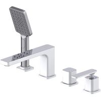 Смеситель на борт ванны Timo Torne 4330/00-16Y Хром Белый — фото 1, Смесители