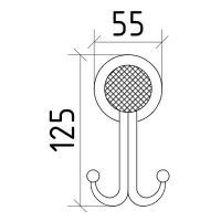 Двойной крючок Boheme Royal Cristal 10926-CR-B Хром — фото 3, Крючки для полотенец