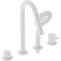 Товар: Смеситель на борт ванны Cezares Leaf LEAF-BVDM4-BIO Белый матовый - фото 2 Смеситель на борт ванны Cezares Leaf LEAF-BVDM4-BIO Белый матовый — фото 2, Смесители