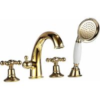 Смеситель на борт ванны Gappo G89-6 G1189-6 Золото — фото 1, Смесители на борт ванны