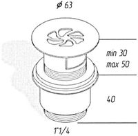 Донный клапан Migliore Ricambi 17949 Хром — фото 2, Донные клапаны