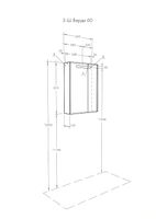 Зеркальный шкаф Aquaton Верди PRO 60 1A206902VDAV0 с подсветкой Белый Ясень фабрик — фото 6, Зеркальные шкафы в ванную