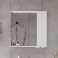 Зеркало со шкафом Volna Lake 70 R zsLAKE70.R-01 с подсветкой Белое — фото 1, Зеркальные шкафы в ванную